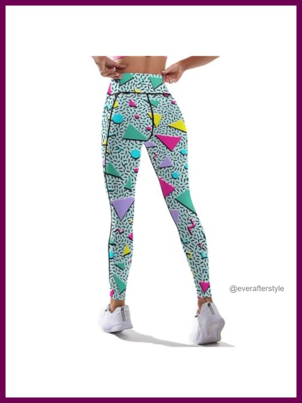 High Waist Tummy Control Yoga Leggings with Pockets, 86% Polyester 14% Spandex